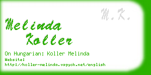 melinda koller business card